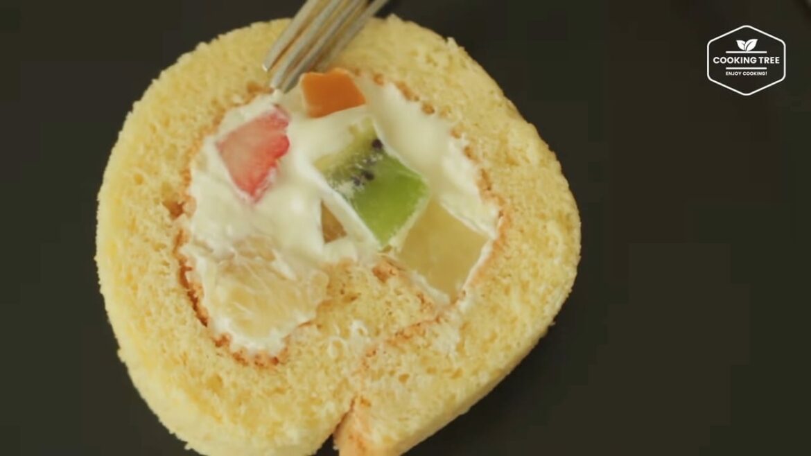 Fruits roll cake Recipe Cooking tree