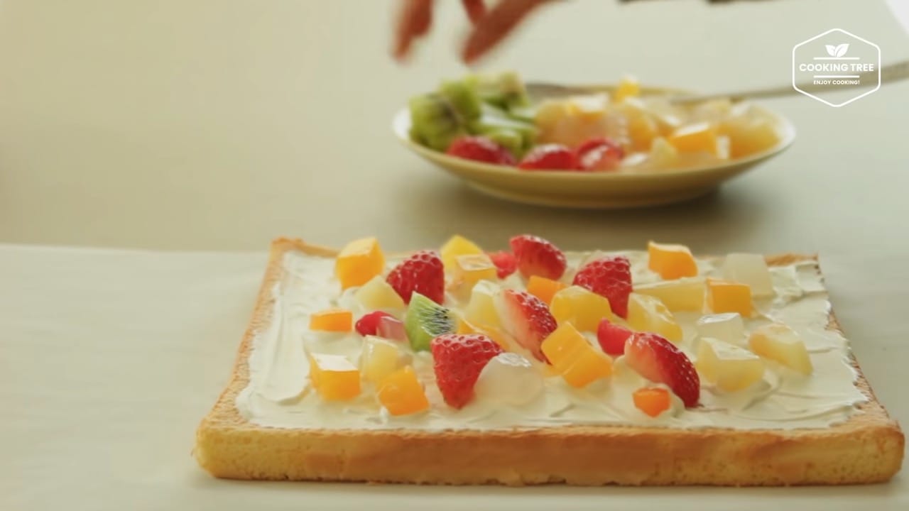 Fruits roll cake Recipe