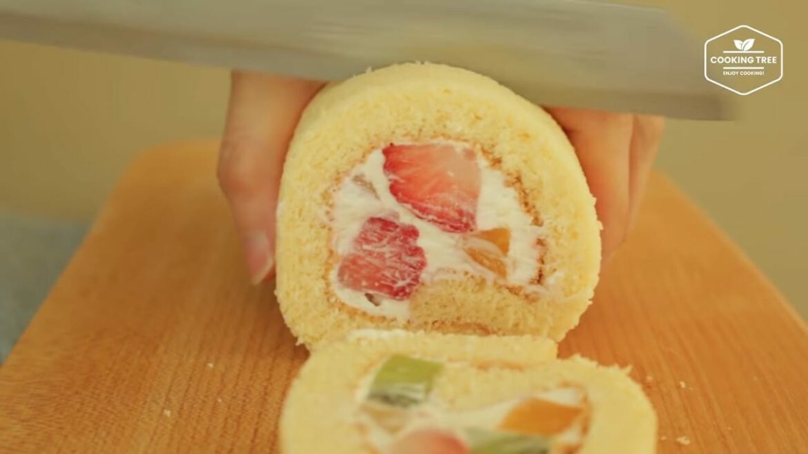 Fruits roll cake Recipe