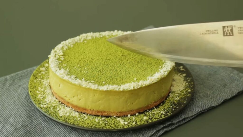 Green tea cheesecake Matcha cake Cooking tree
