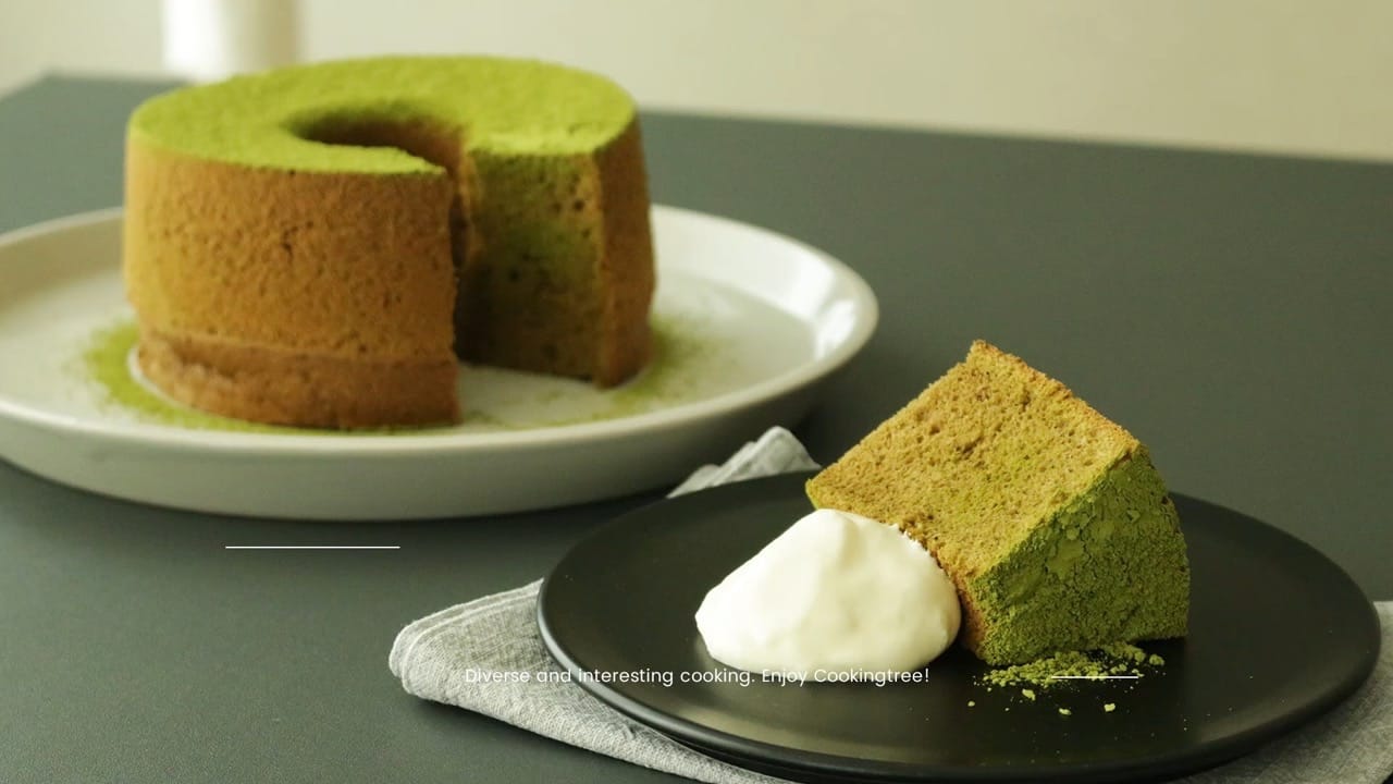 How to make Green tea chiffon cake (Matcha Cake)