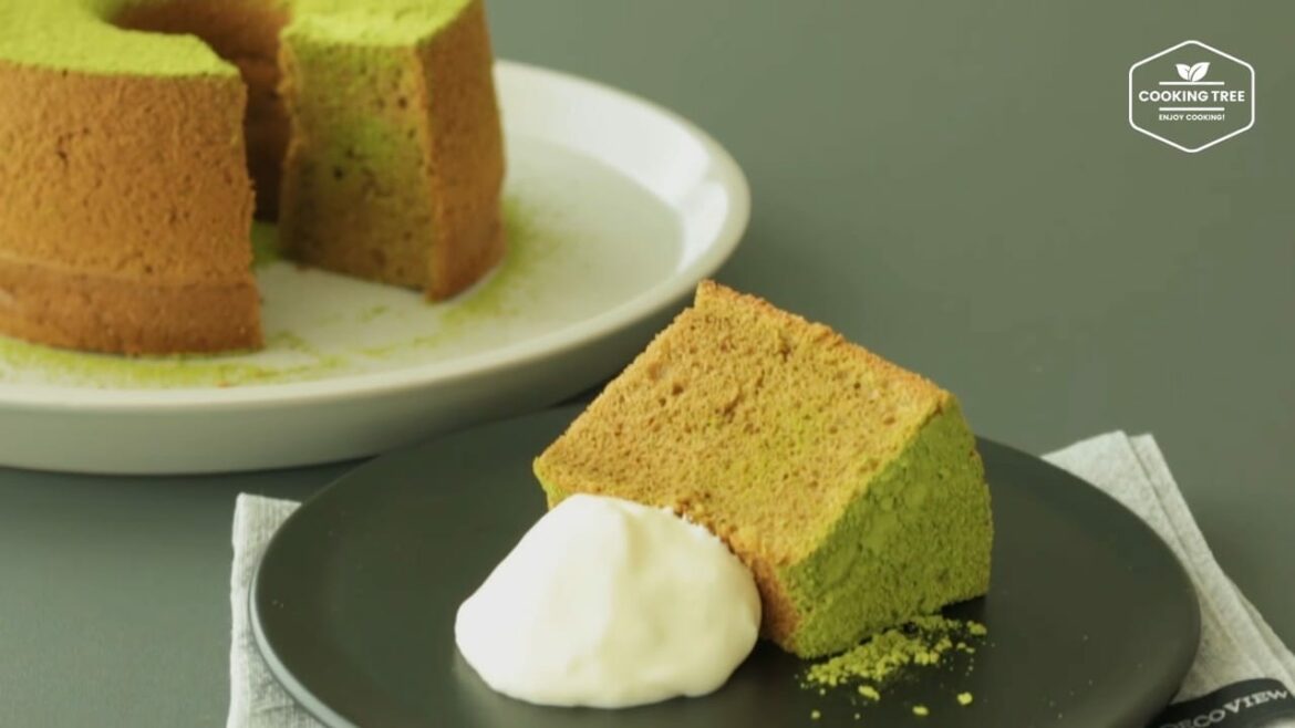 Green tea chiffon cake Matcha Cake Cooking tree Green tea chiffon cake Matcha Cake Cooking tree