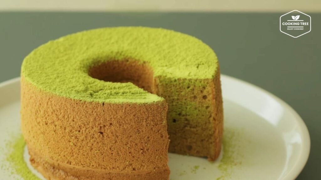Green tea chiffon cake Matcha Cake Cooking tree