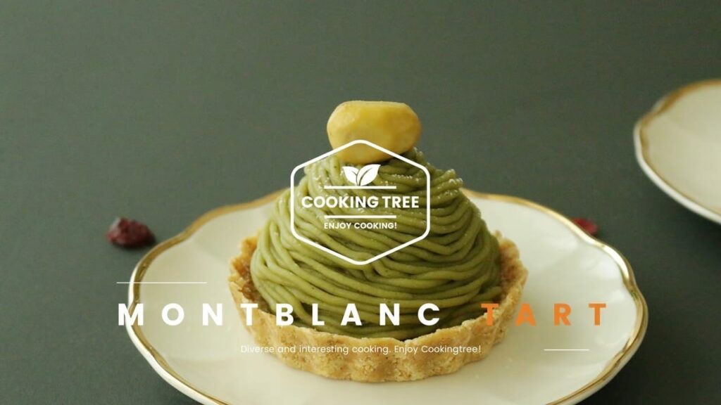 No Bake green tea Mont Blanc Tart Cooking tree