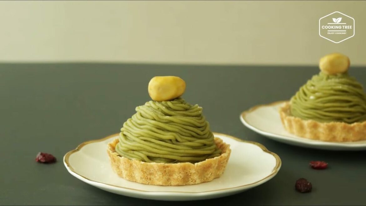 No Bake green tea Mont Blanc Tart Cooking tree No Bake green tea Mont Blanc Tart Cooking tree