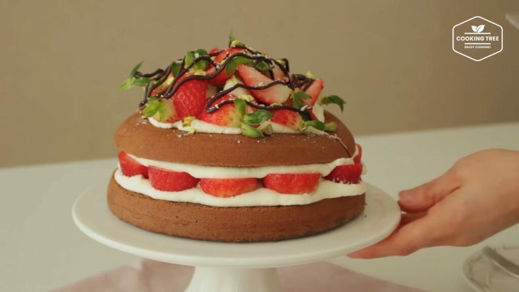 No bake Strawberry chocolate cake Rice cooker cake Cooking tree