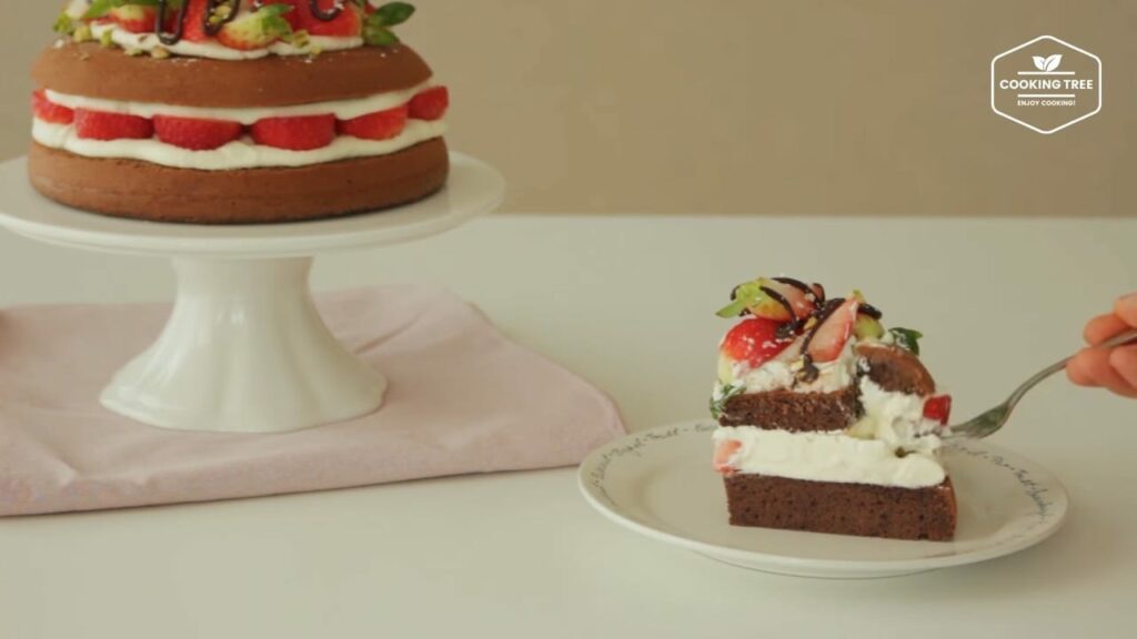 No bake Strawberry chocolate cake Rice cooker cake Cooking tree