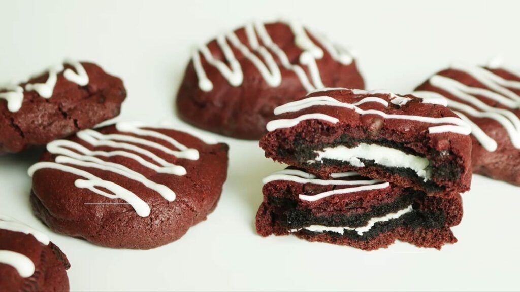 Oreo stuffed red velvet cookies Cooking tree