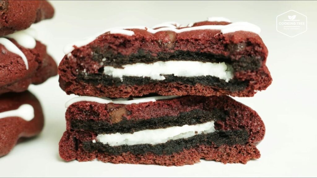 Oreo stuffed red velvet cookies Cooking tree