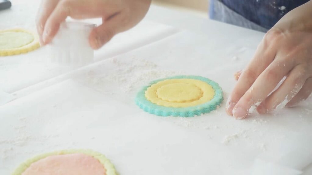 Pastel Rainbow Ruffle cookies Cooking tree