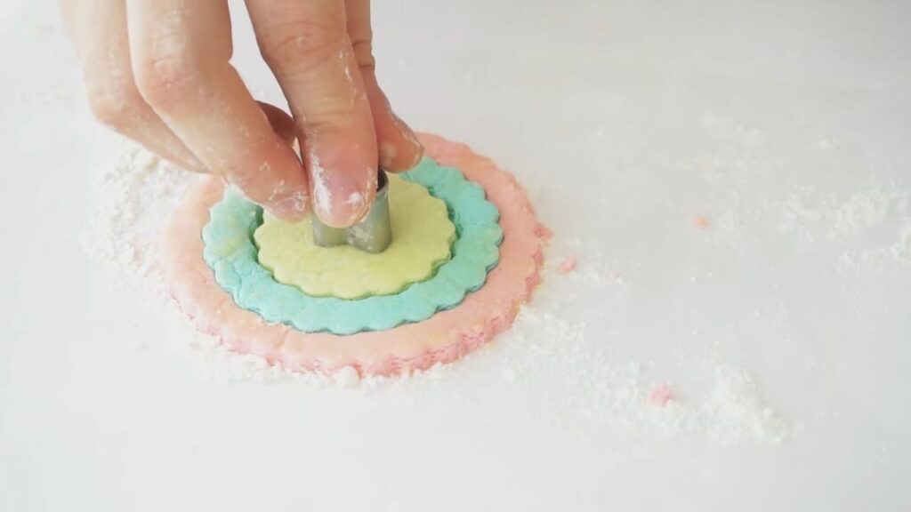 Pastel Rainbow Ruffle cookies Cooking tree