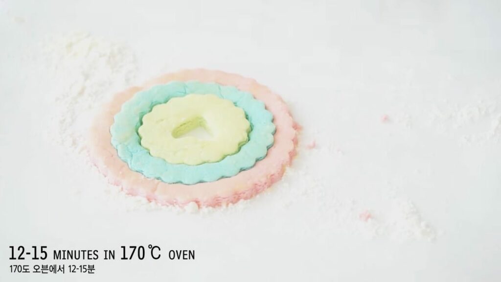 Pastel Rainbow Ruffle cookies Cooking tree