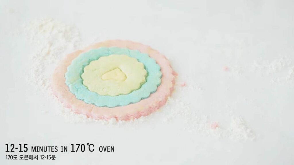 Pastel Rainbow Ruffle cookies Cooking tree