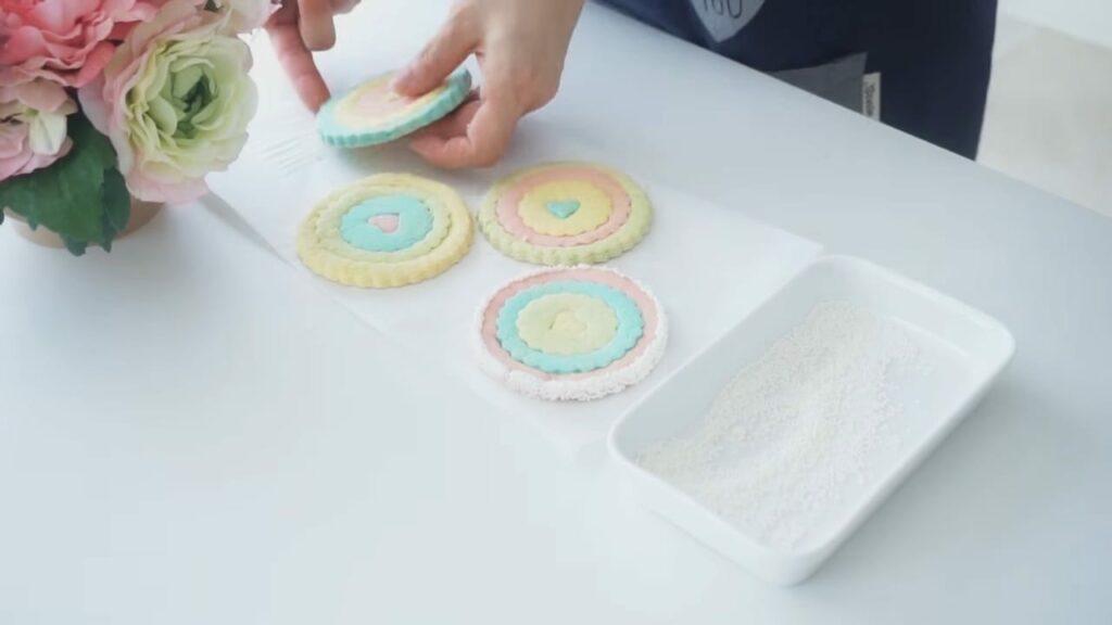 Pastel Rainbow Ruffle cookies Cooking tree