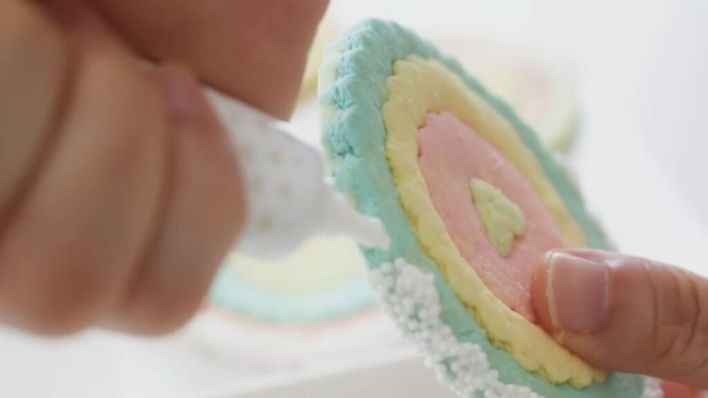 Pastel Rainbow Ruffle cookies Cooking tree