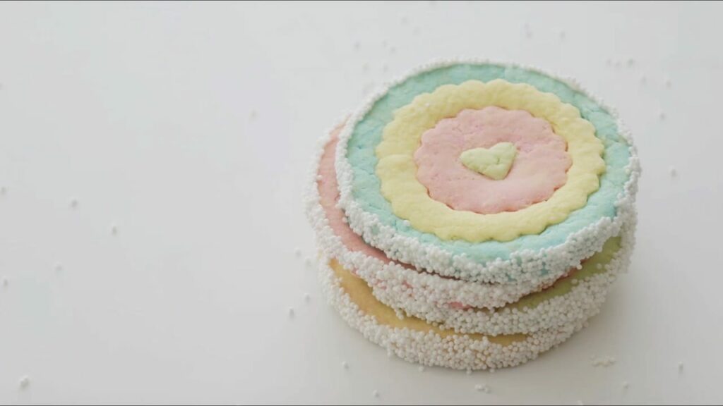 Pastel Rainbow Ruffle cookies Cooking tree