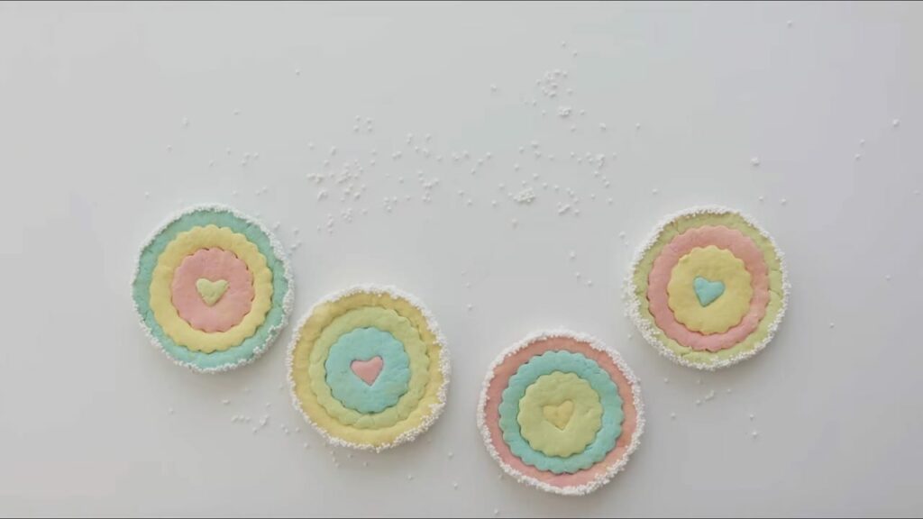 Pastel Rainbow Ruffle cookies Cooking tree