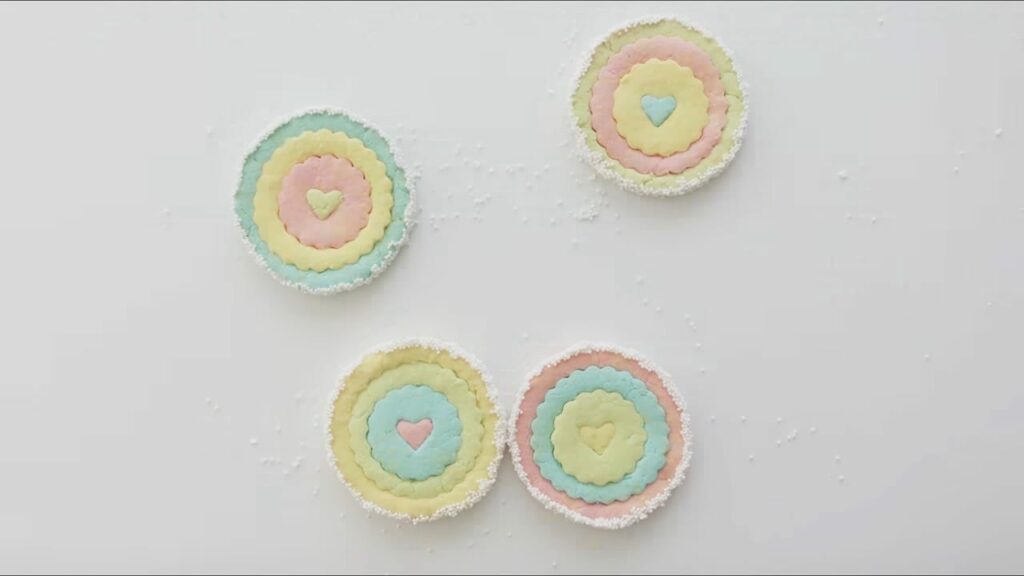 Pastel Rainbow Ruffle cookies Cooking tree