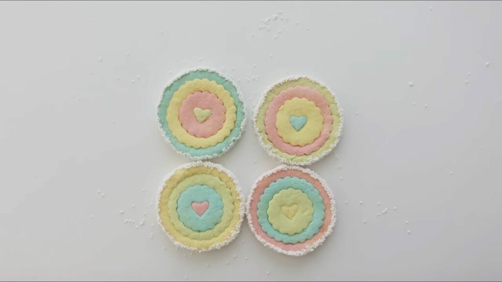 Pastel Rainbow Ruffle cookies Cooking tree
