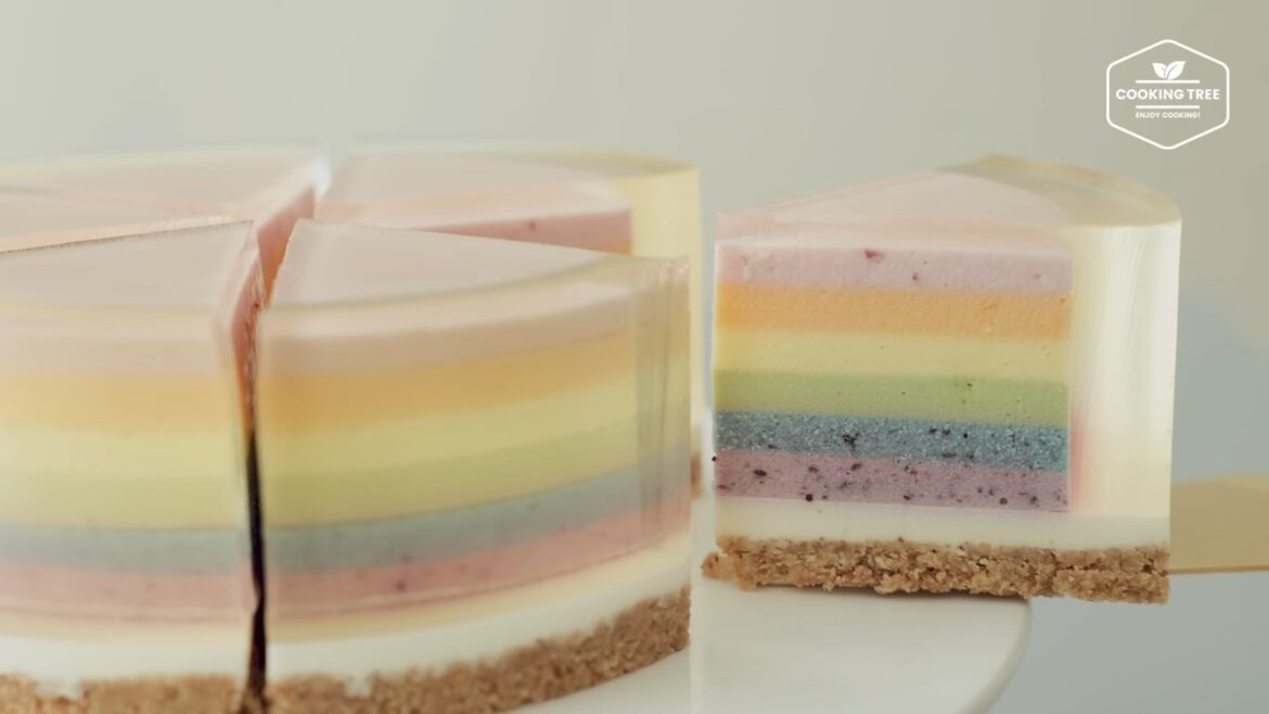 Rainbow Jelly Cheesecake Recipe Cooking tree