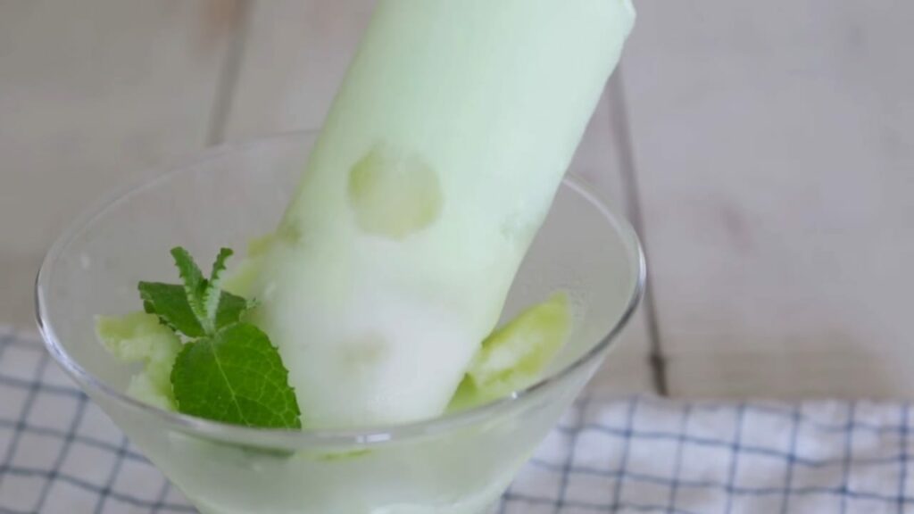 Real Melon icecream popsicle Cooking tree
