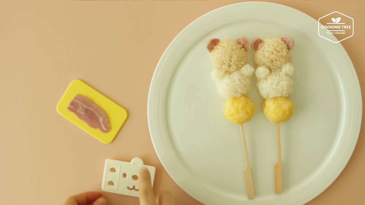 How to make Rilakkuma Rice ball Lunch Box