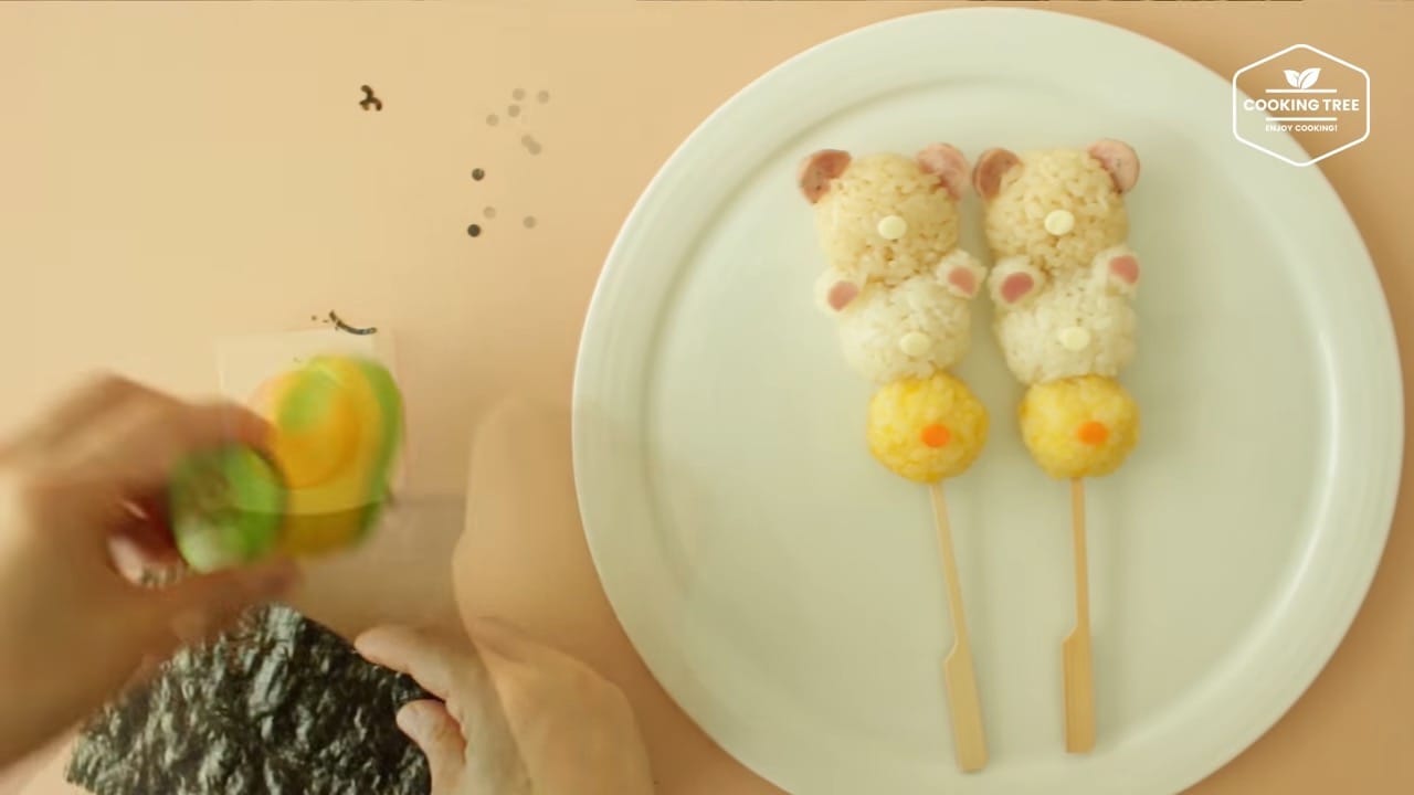 How to make Rilakkuma Rice ball Lunch Box