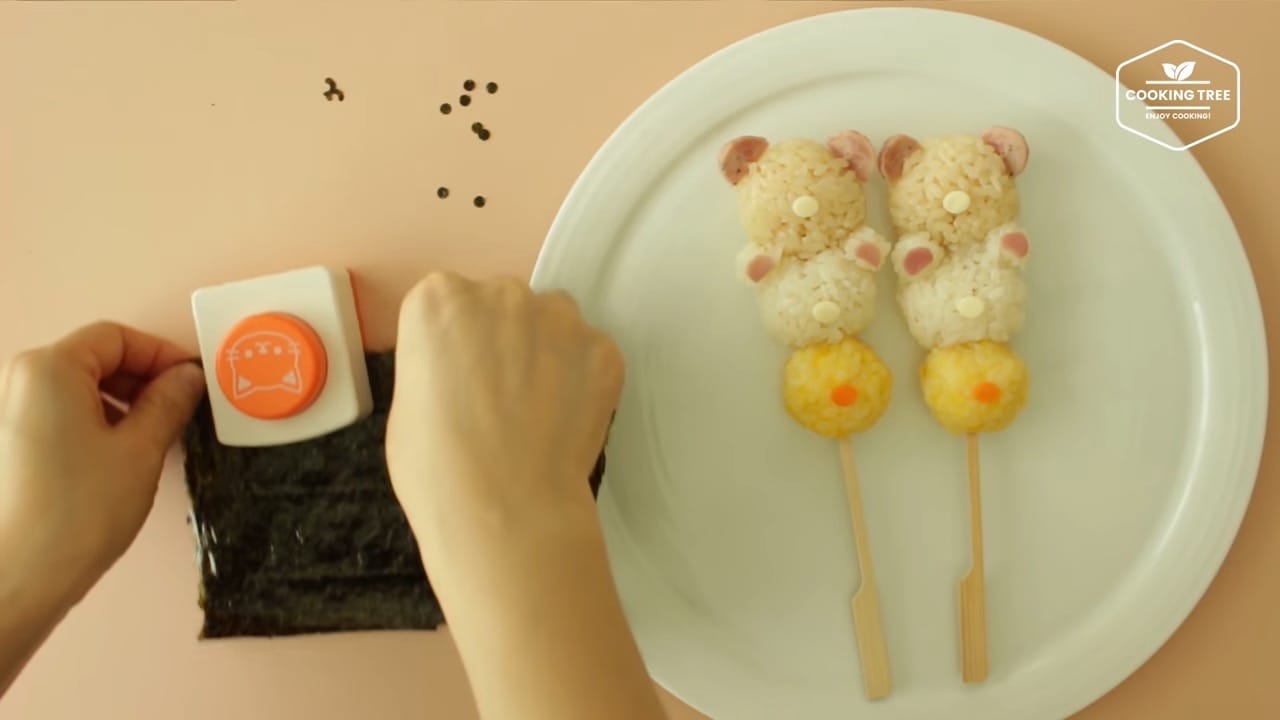 How to make Rilakkuma Rice ball Lunch Box