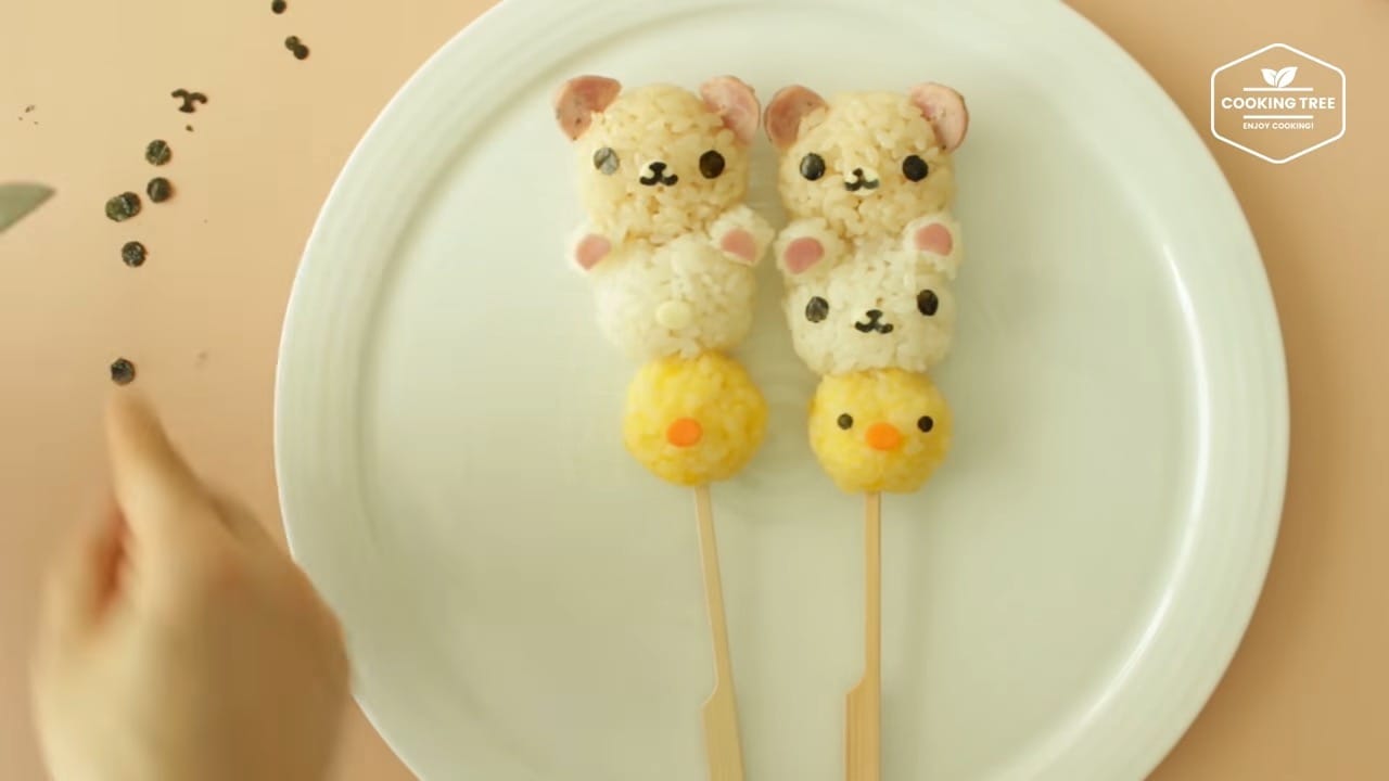 How to make Rilakkuma Rice ball Lunch Box