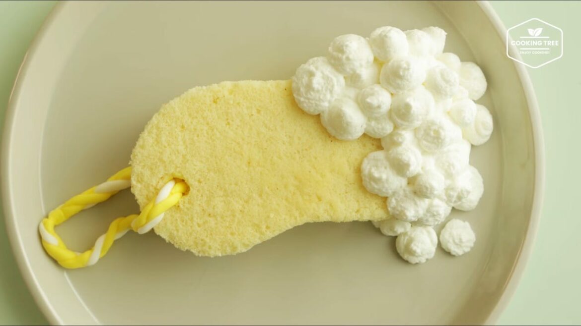 Sponge shaped cake Cooking tree