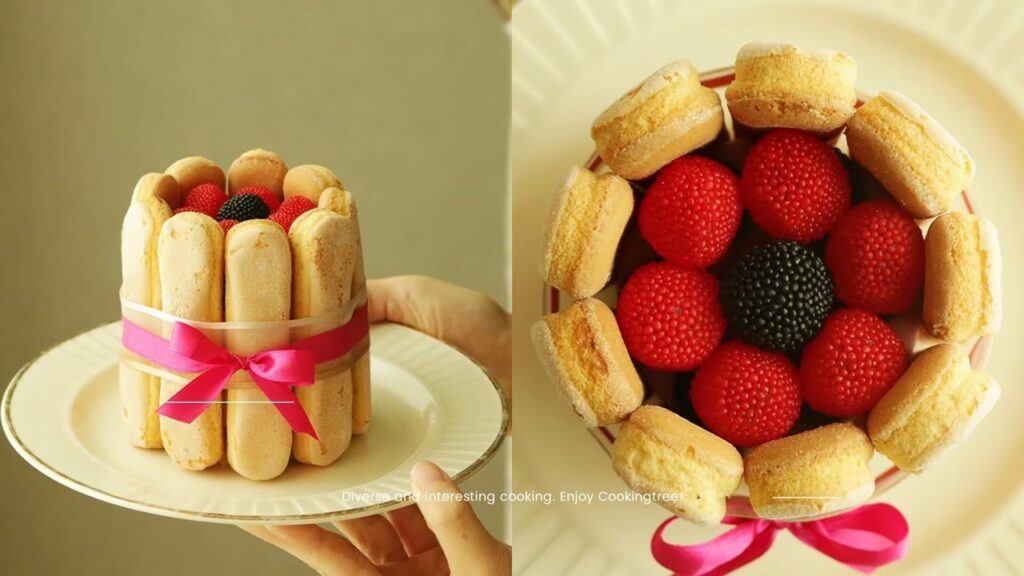 Strawberry Charlotte Recipe Mousse cake Cooking tree