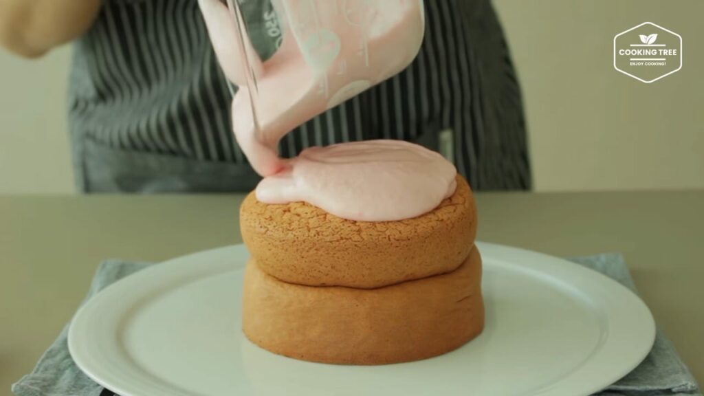 Strawberry Cream Castella Cake Recipe Cooking tree