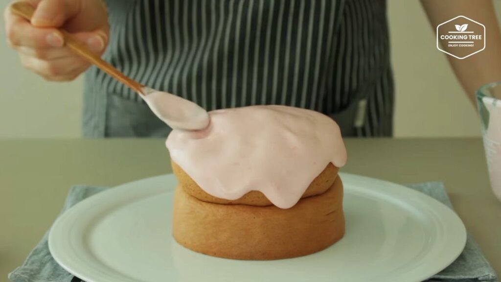 Strawberry Cream Castella Cake Recipe Cooking tree