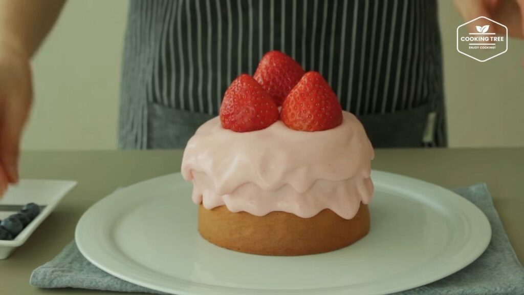 Strawberry Cream Castella Cake Recipe Cooking tree