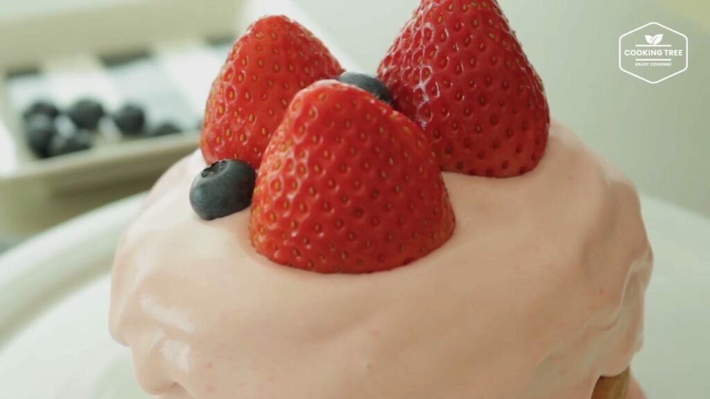 Strawberry Cream Castella Cake Recipe Cooking tree