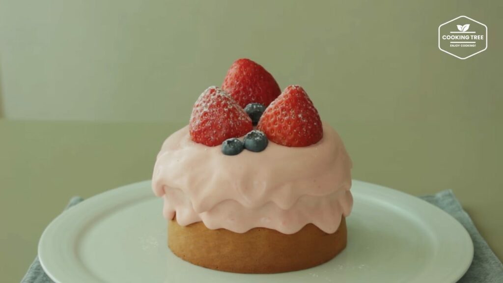 Strawberry Cream Castella Cake Recipe Cooking tree