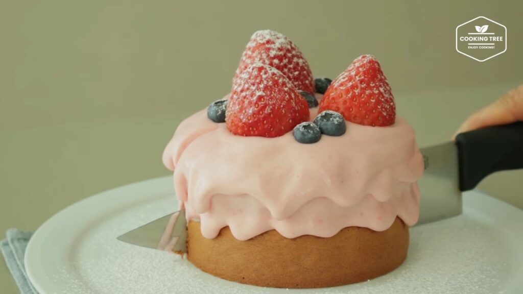 Strawberry Cream Castella Cake Recipe Cooking tree