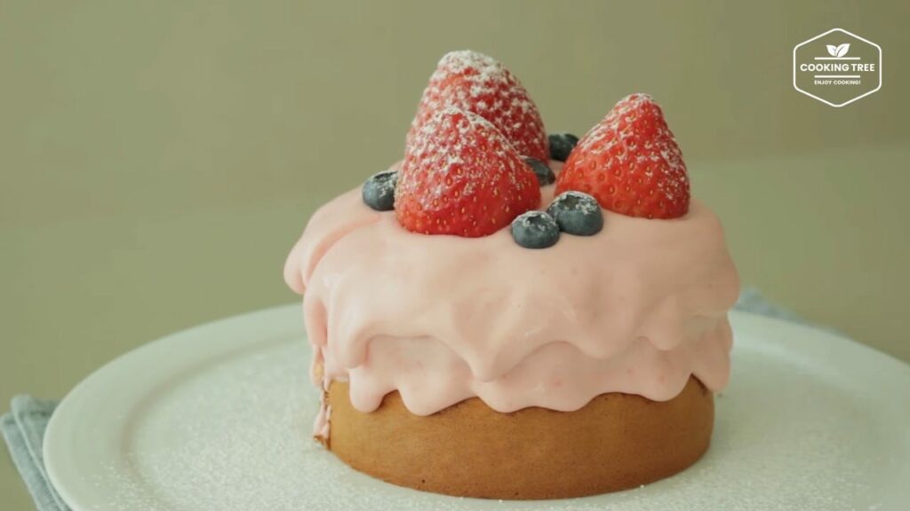 Strawberry Cream Castella Cake Recipe Cooking tree