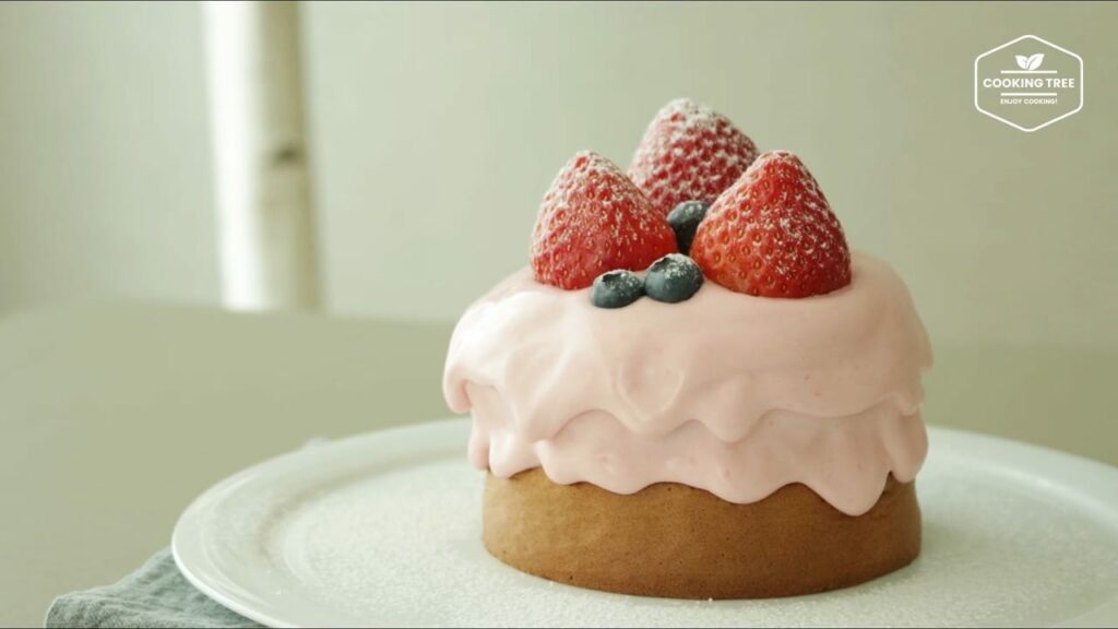 Strawberry Cream Castella Cake Recipe Cooking tree