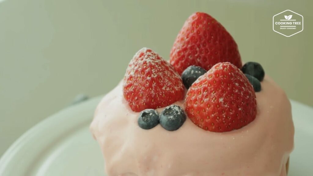 Strawberry Cream Castella Cake Recipe Cooking tree