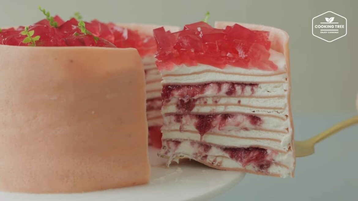 Strawberry Crepe Cake Recipe Cooking tree