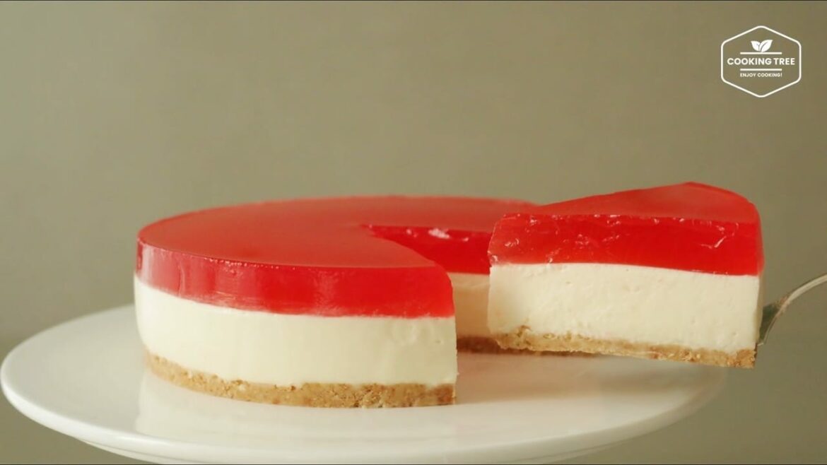 Strawberry Jelly Cream Cheese Mousse Cake Recipe