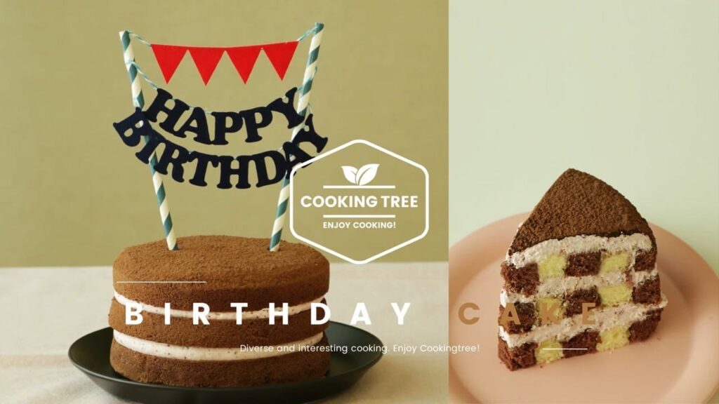 Strawberry cream Choco cake Birthday cake Cooking tree