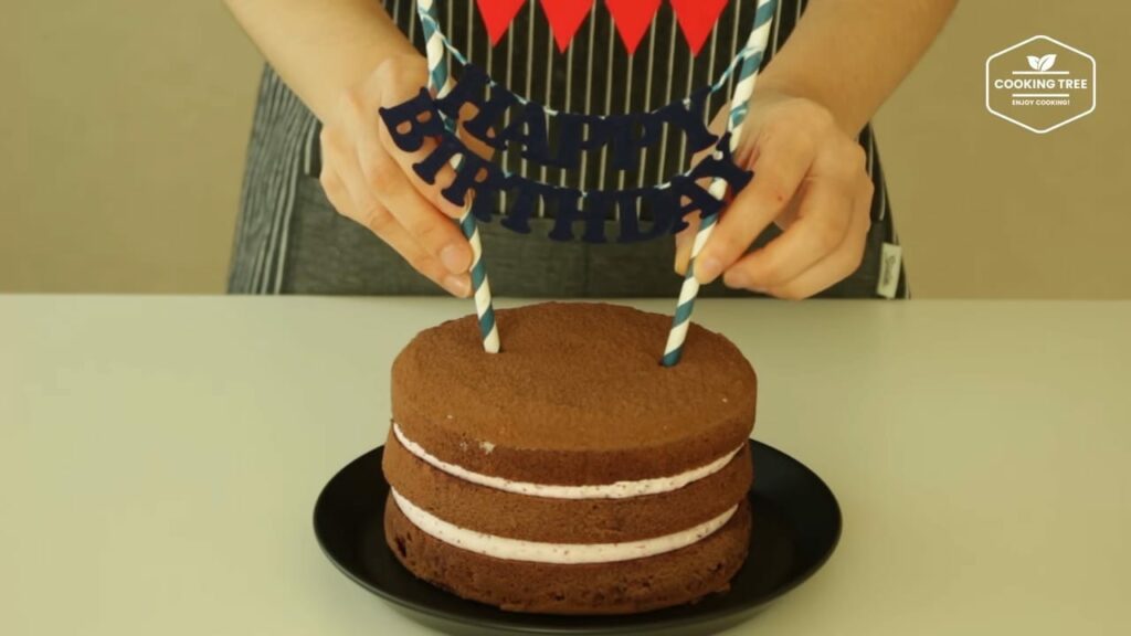 Strawberry cream Choco cake Birthday cake Cooking tree