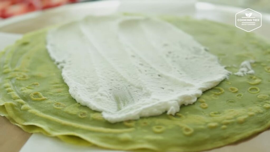 Strawberry green tea Matcha crepe cake Recipe Cooking tree