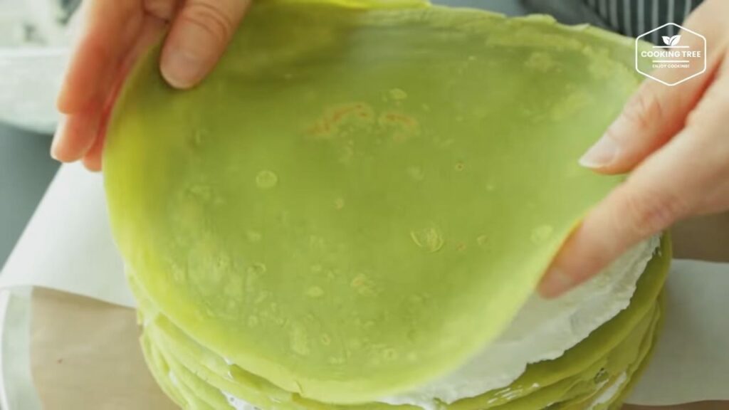 Strawberry green tea Matcha crepe cake Recipe Cooking tree