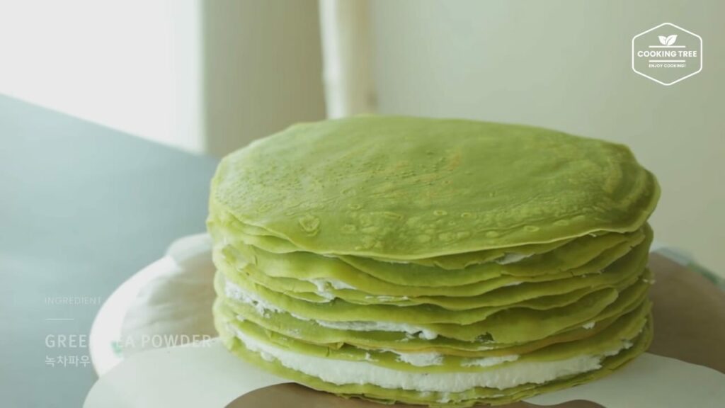 Strawberry green tea Matcha crepe cake Recipe Cooking tree