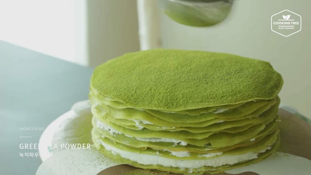 Strawberry green tea Matcha crepe cake Recipe Cooking tree