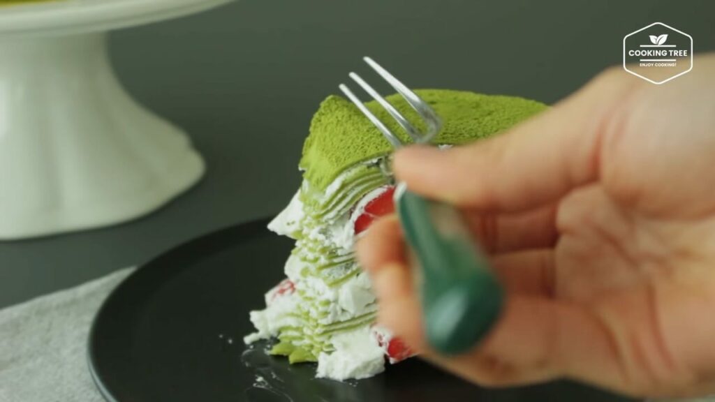 Strawberry green tea Matcha crepe cake Recipe Cooking tree