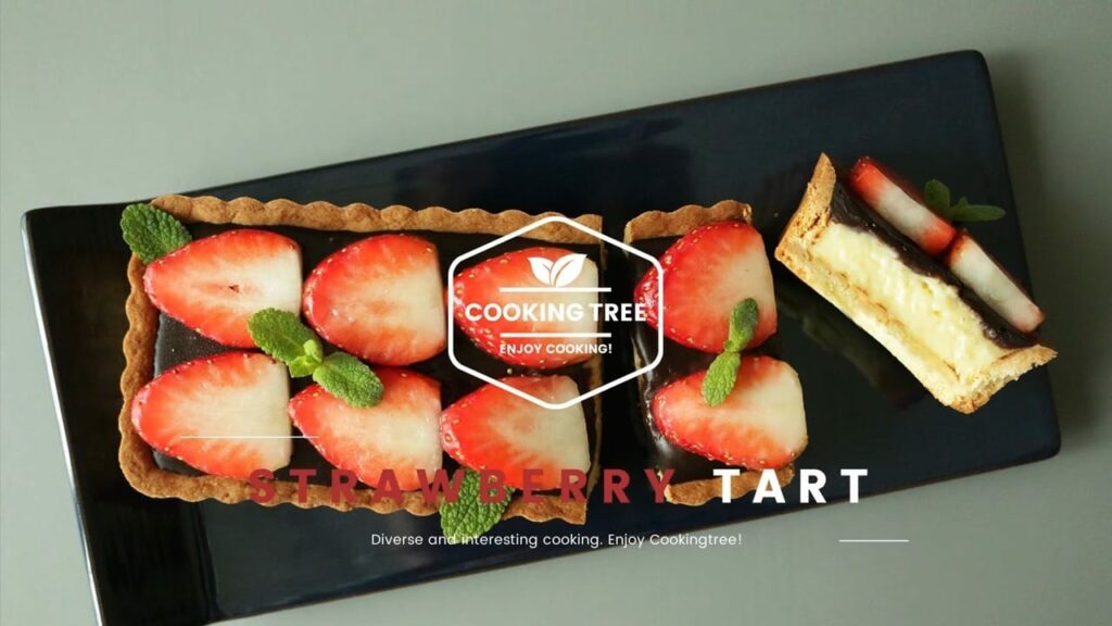Strawberry tart With custard Ganache Cooking tree